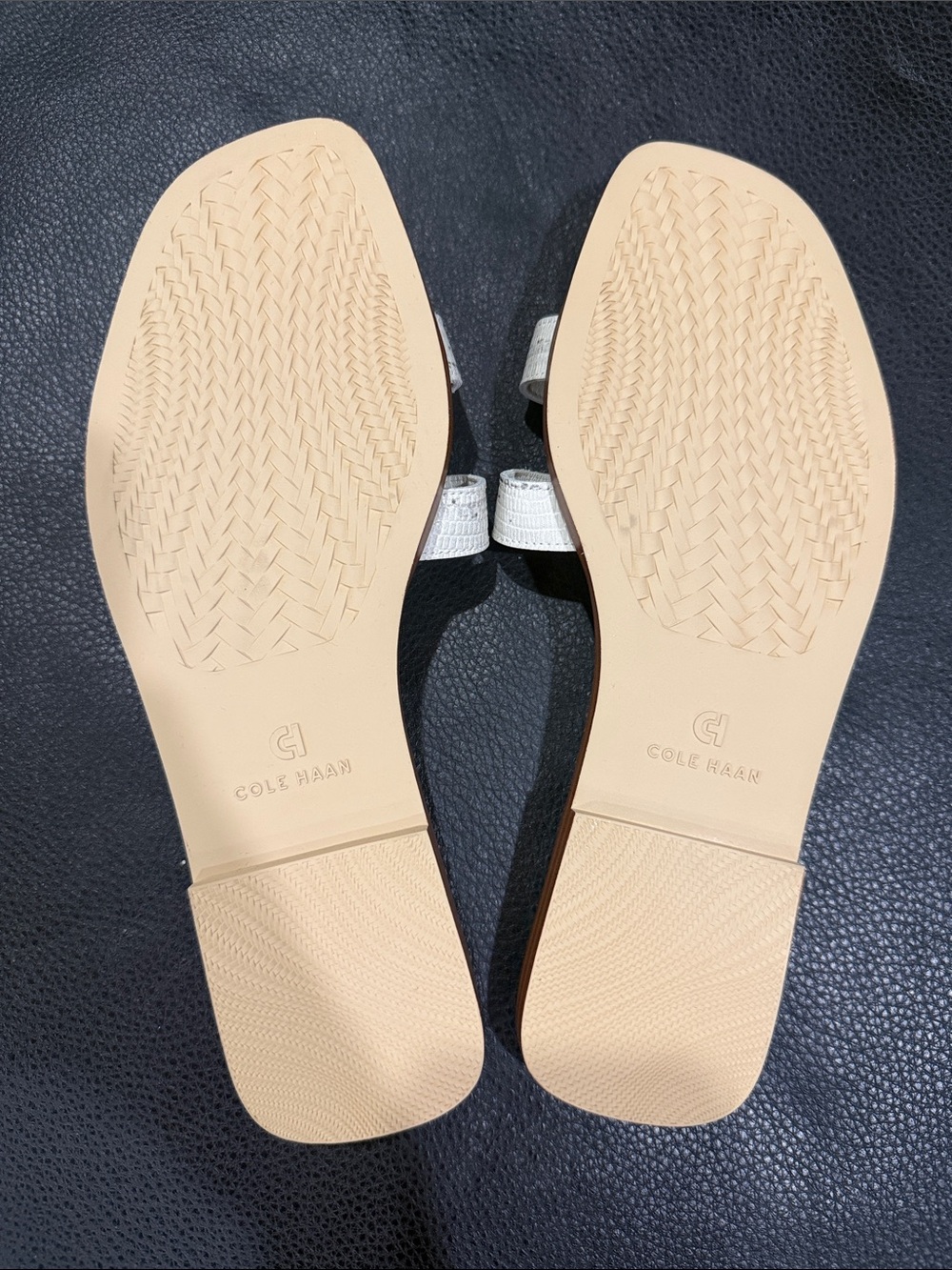 Cole Haan Cream Chrisee Slide Sandals - Picture 2 of 2
